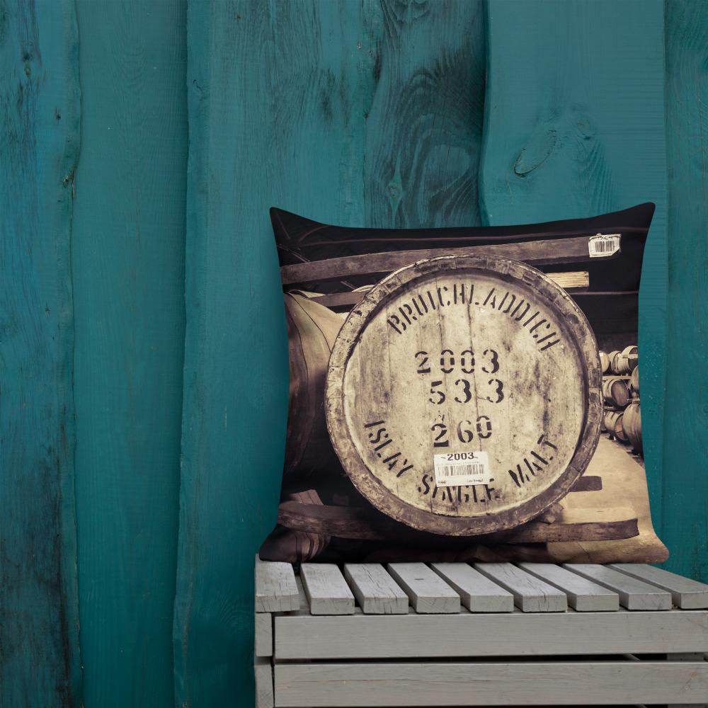 22×22 Bruichladdich 2003 Cask Soft Colour Premium Pillow by Wandering Spirits Global