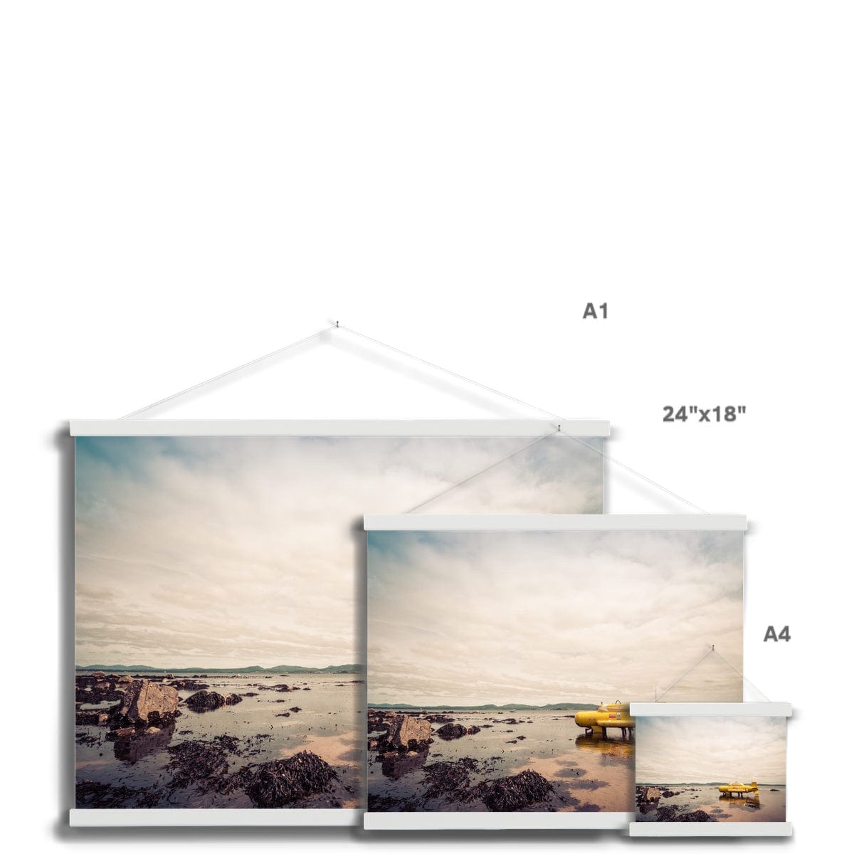 Bruichladdich Yellow Submarine Soft Colour Fine Art Print with Hanger by Wandering Spirits Global