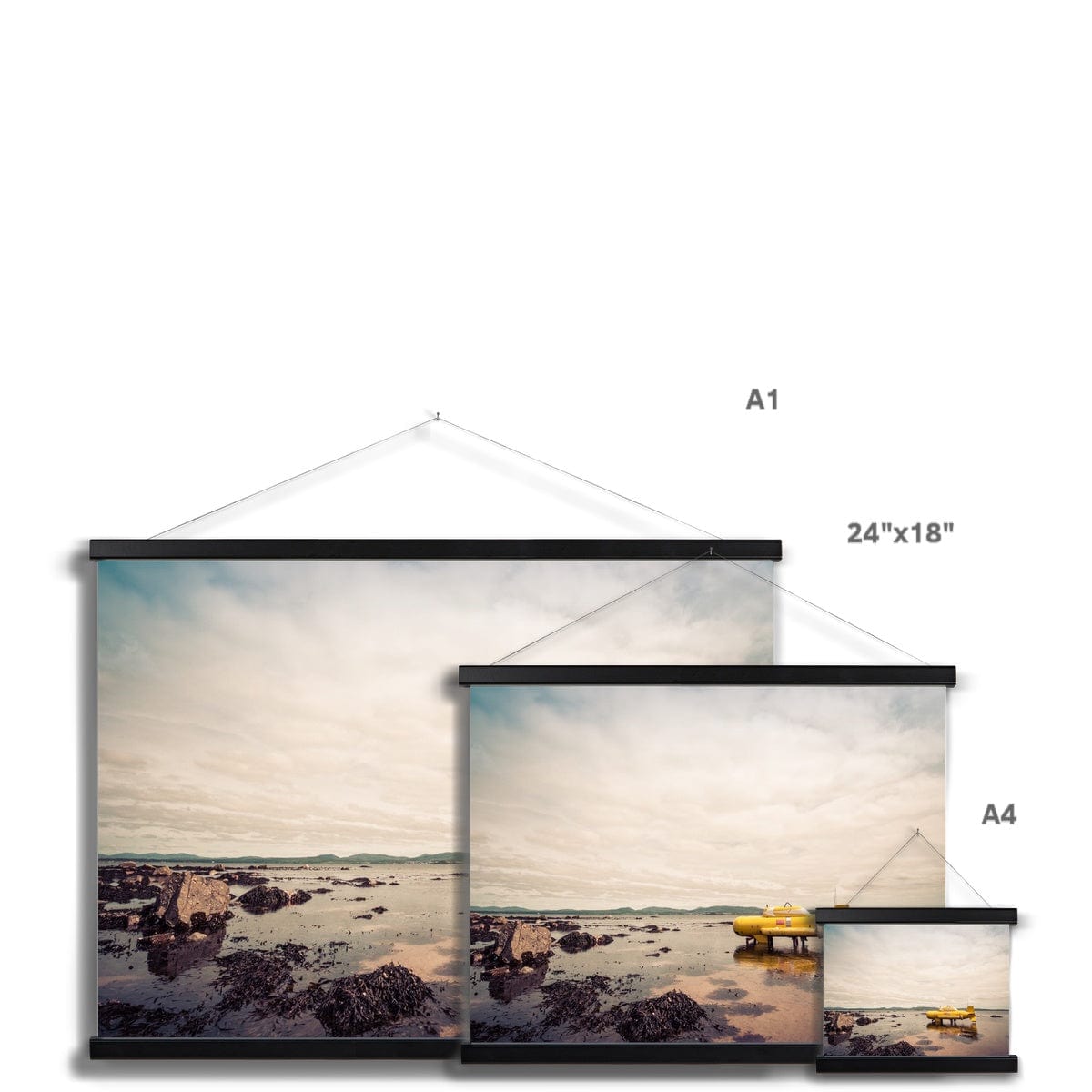 Bruichladdich Yellow Submarine Soft Colour Fine Art Print with Hanger by Wandering Spirits Global