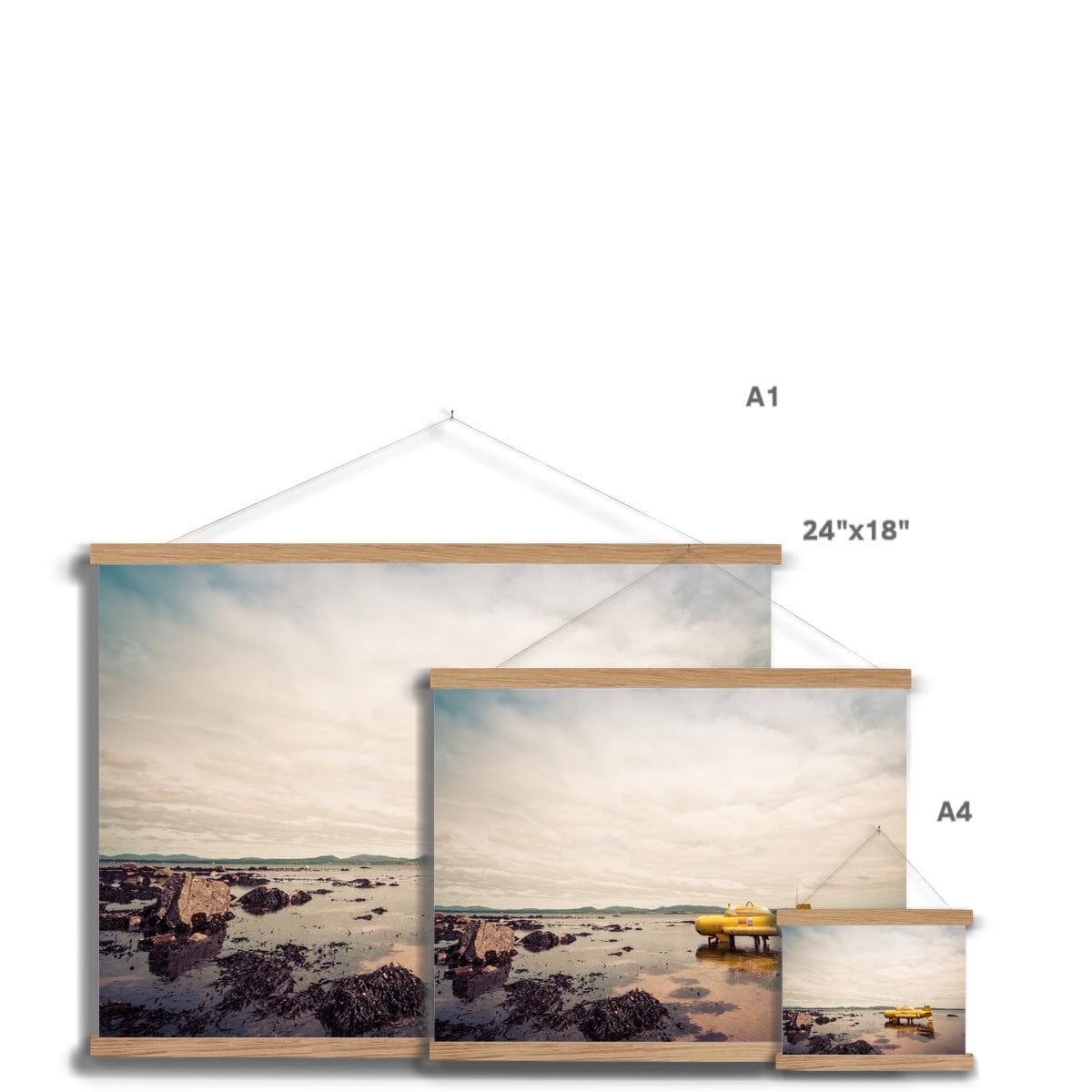 Bruichladdich Yellow Submarine Soft Colour Fine Art Print with Hanger by Wandering Spirits Global