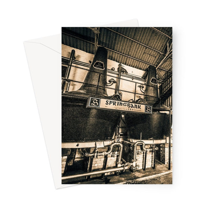 Springbank Distillery Black and White Greeting Card 5"x7" / 1 Card by Wandering Spirits Global