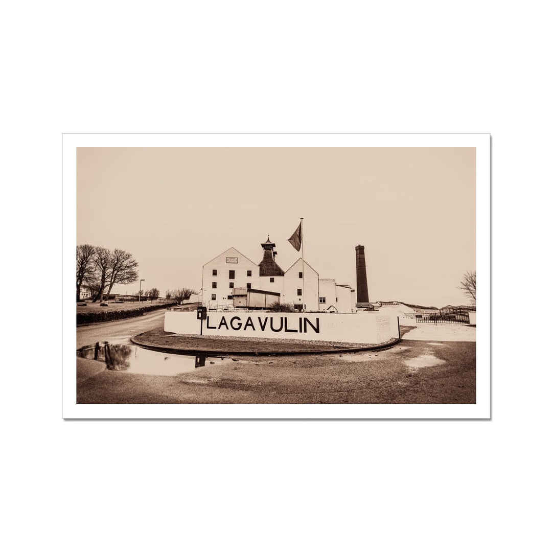 Lagavulin Distillery Sepia Toned Hahnemühle Photo Rag Print 18"x12" by Wandering Spirits Global
