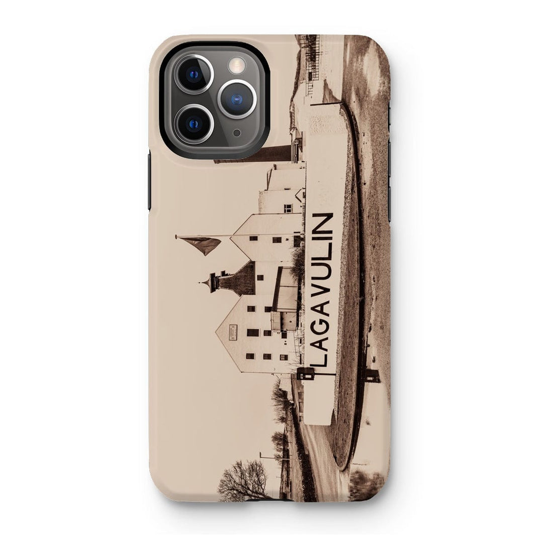 Lagavulin Distillery Sepia Toned Tough Phone Case iPhone 11 Pro / Gloss by Wandering Spirits Global