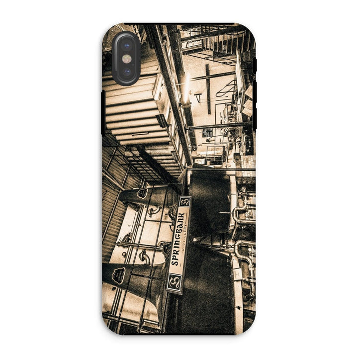 Springbank Distillery Black and White Tough Phone Case iPhone XS / Gloss by Wandering Spirits Global