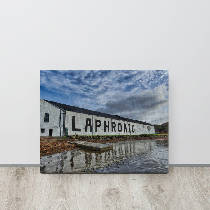 Laphroaig Distillery Warehouse Full Colour Canvas 16″×20″ by Wandering Spirits Global