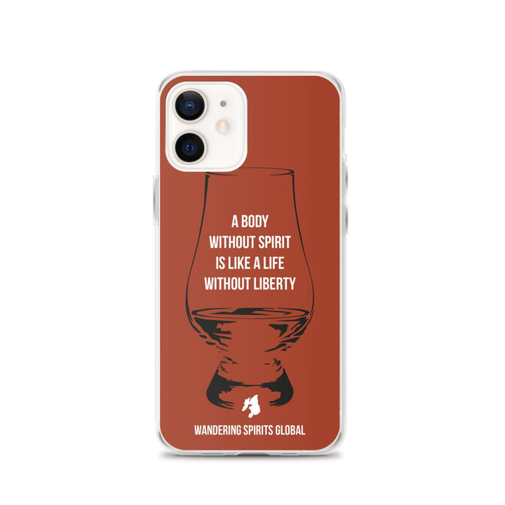 A Body Without Spirit Is Like A Life Without Liberty iPhone Flexi Case iPhone 12 / Vintage Oak by Wandering Spirits Global