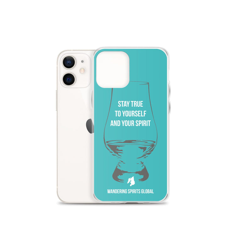 Stay True To Yourself and Your Spirit iPhone Flexi Case iPhone 12 mini / Aqua by Wandering Spirits Global