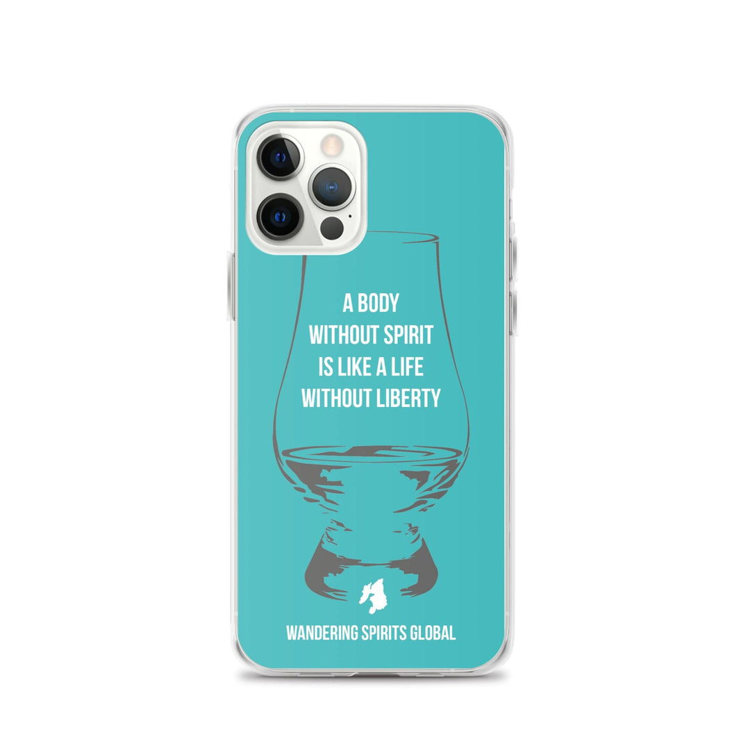 A Body Without Spirit Is Like A Life Without Liberty iPhone Flexi Case iPhone 12 Pro / Teal by Wandering Spirits Global