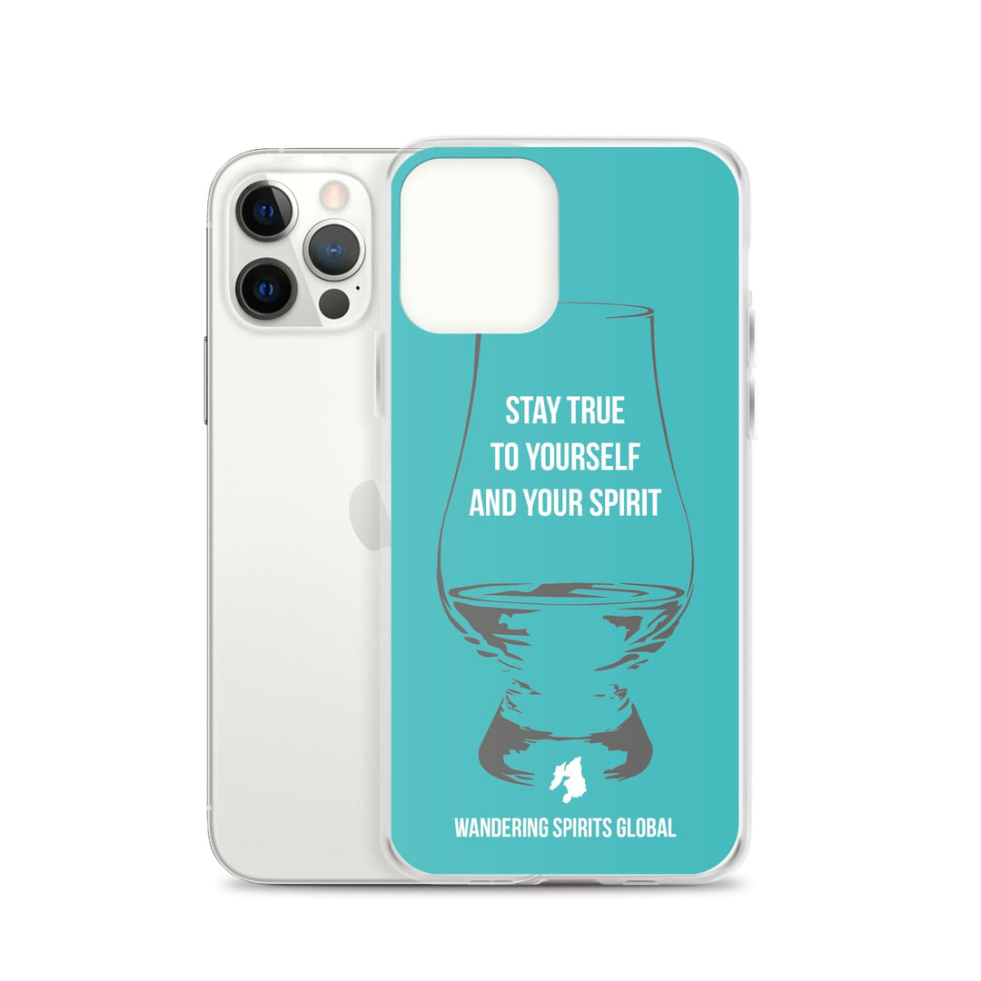 Stay True To Yourself and Your Spirit iPhone Flexi Case iPhone 12 Pro / Aqua by Wandering Spirits Global