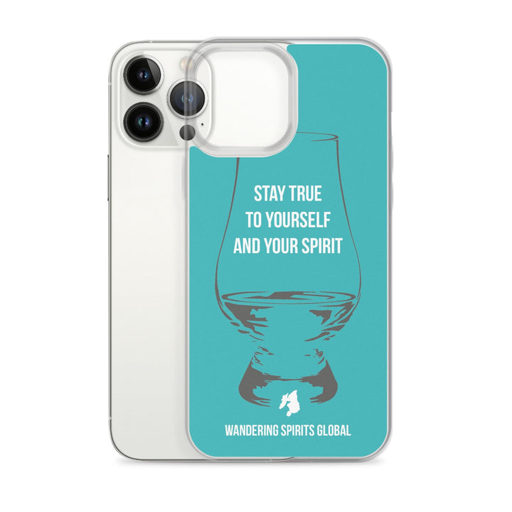 Stay True To Yourself and Your Spirit iPhone Flexi Case iPhone 13 Pro Max / Aqua by Wandering Spirits Global