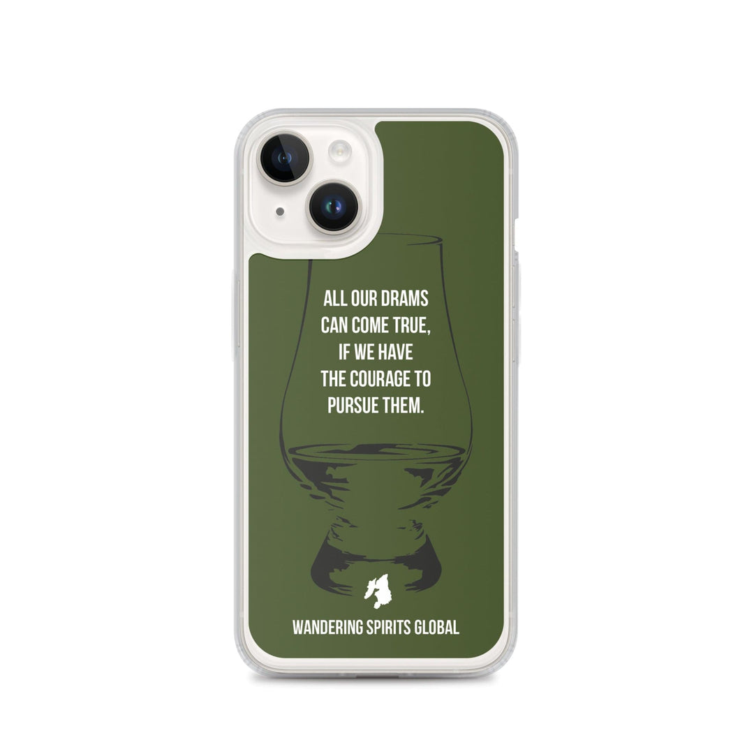 All Our Drams Can Come True iPhone Flexi Case iPhone 14 / Green by Wandering Spirits Global