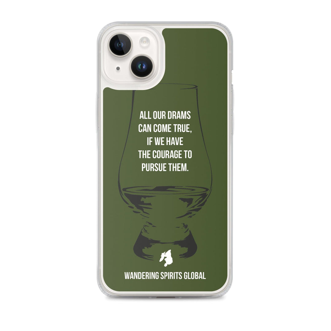 All Our Drams Can Come True iPhone Flexi Case iPhone 14 Plus / Green by Wandering Spirits Global