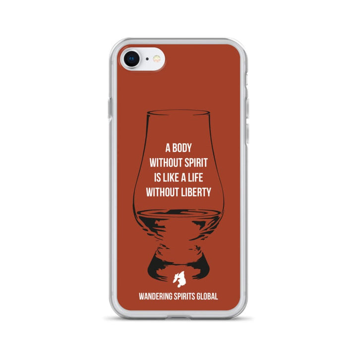 A Body Without Spirit Is Like A Life Without Liberty iPhone Flexi Case iPhone SE / Vintage Oak by Wandering Spirits Global