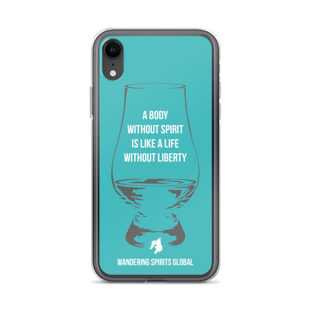 A Body Without Spirit Is Like A Life Without Liberty iPhone Flexi Case iPhone XR / Teal by Wandering Spirits Global