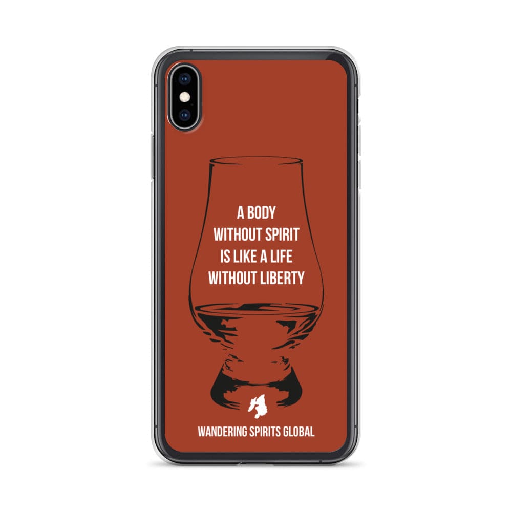A Body Without Spirit Is Like A Life Without Liberty iPhone Flexi Case iPhone XS Max / Vintage Oak by Wandering Spirits Global