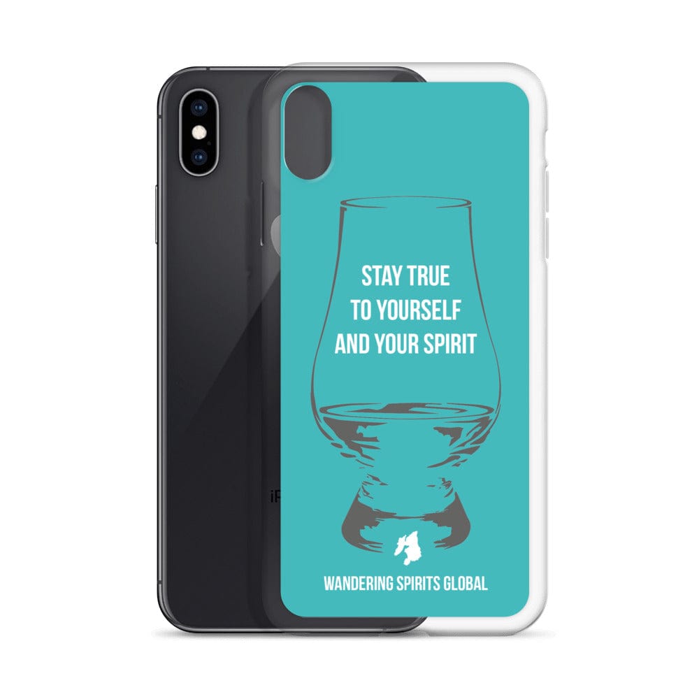 Stay True To Yourself and Your Spirit iPhone Flexi Case iPhone XS Max / Aqua by Wandering Spirits Global