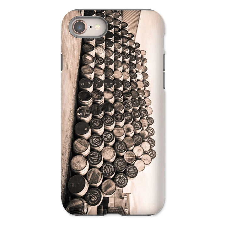 Empty Glengyle Casks Sepia Toned Tough Phone Case iPhone 8 / Gloss by Wandering Spirits Global