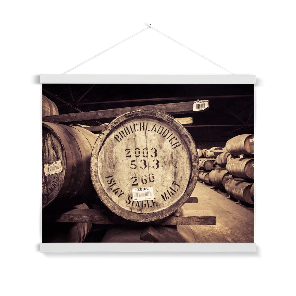 Bruichladdich 2003 Cask Soft Colour Fine Art Print with Hanger 24"x18" / White Frame by Wandering Spirits Global