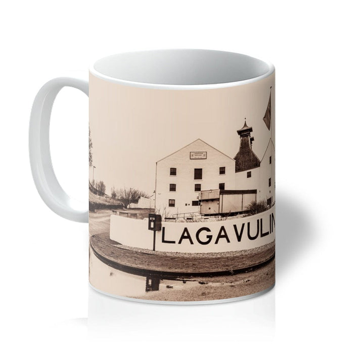 Lagavulin Distillery Sepia Toned Mug 11oz / White by Wandering Spirits Global
