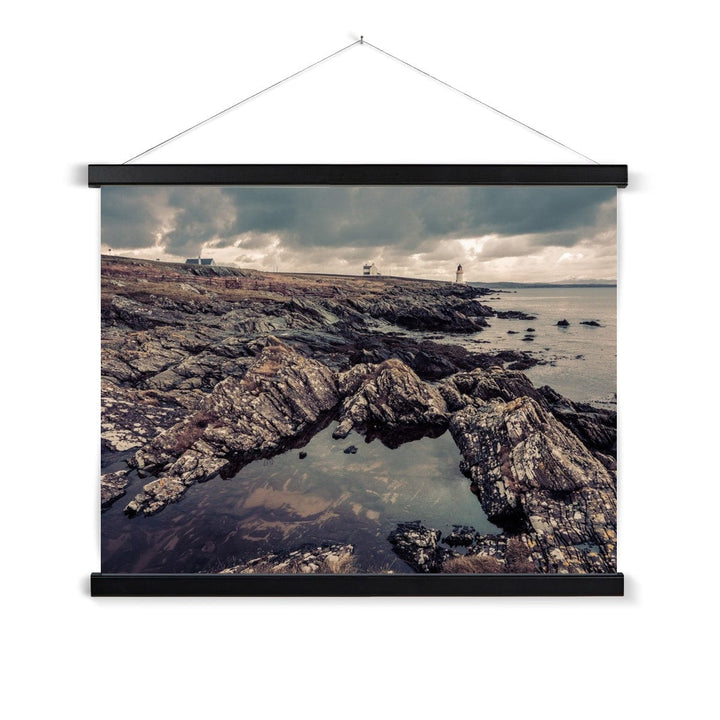 Loch Indaal Islay Winter Fine Art Print with Hanger 24"x18" / Black Frame by Wandering Spirits Global