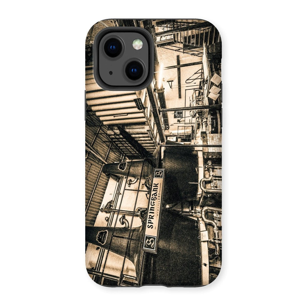 Springbank Distillery Black and White Tough Phone Case iPhone 13 / Gloss by Wandering Spirits Global