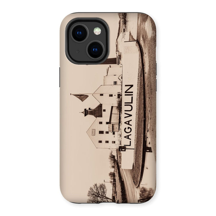 Lagavulin Distillery Sepia Toned Tough Phone Case iPhone 14 Plus / Gloss by Wandering Spirits Global