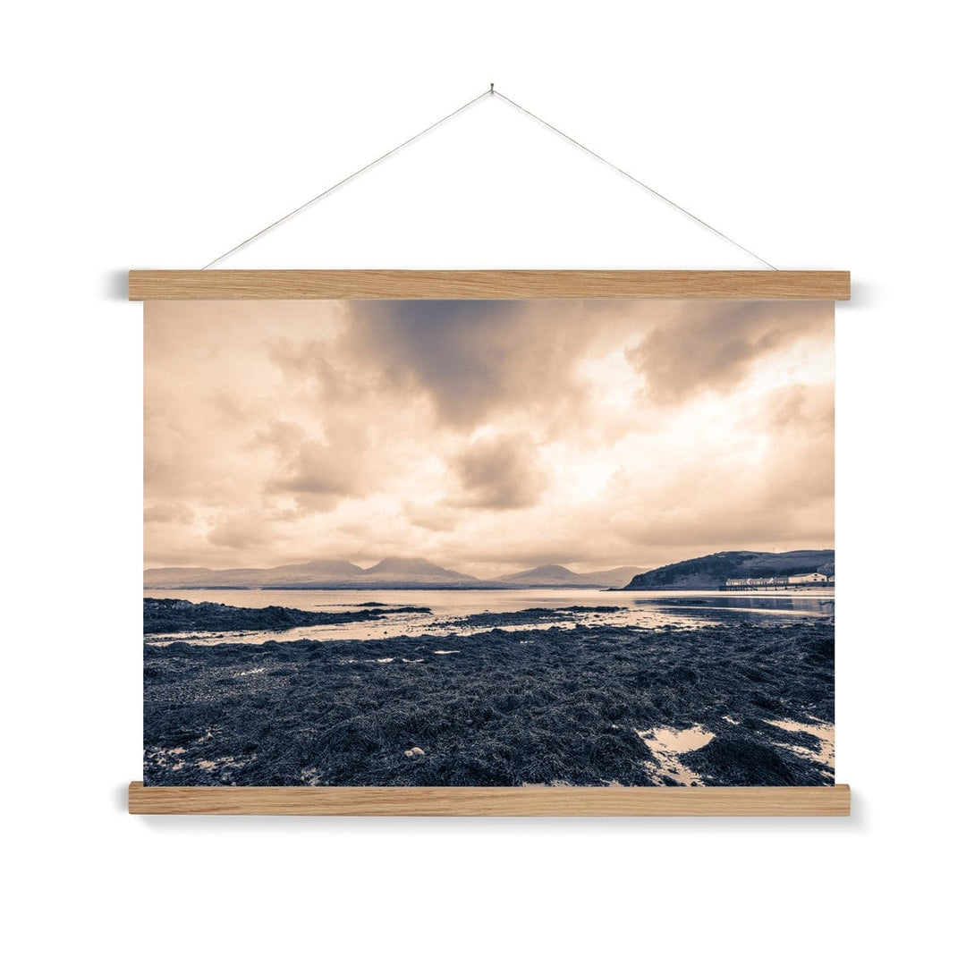 Seaweed Jura and Bunnahabhain Distillery Fine Art Print with Hanger A2 Landscape / Natural Frame by Wandering Spirits Global