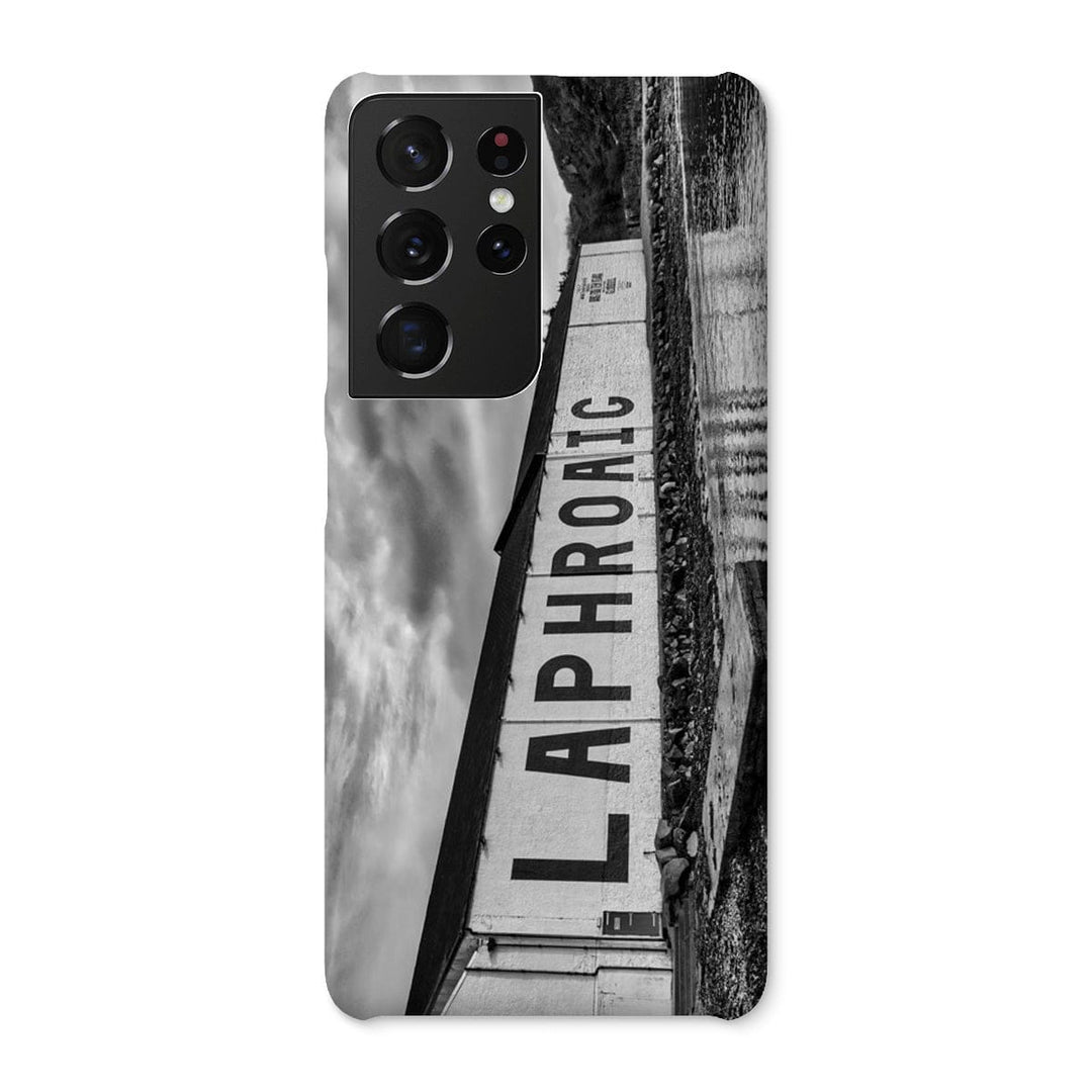 Laphroaig Distillery Islay Black and White Snap Phone Case Samsung Galaxy S21 Ultra / Gloss by Wandering Spirits Global