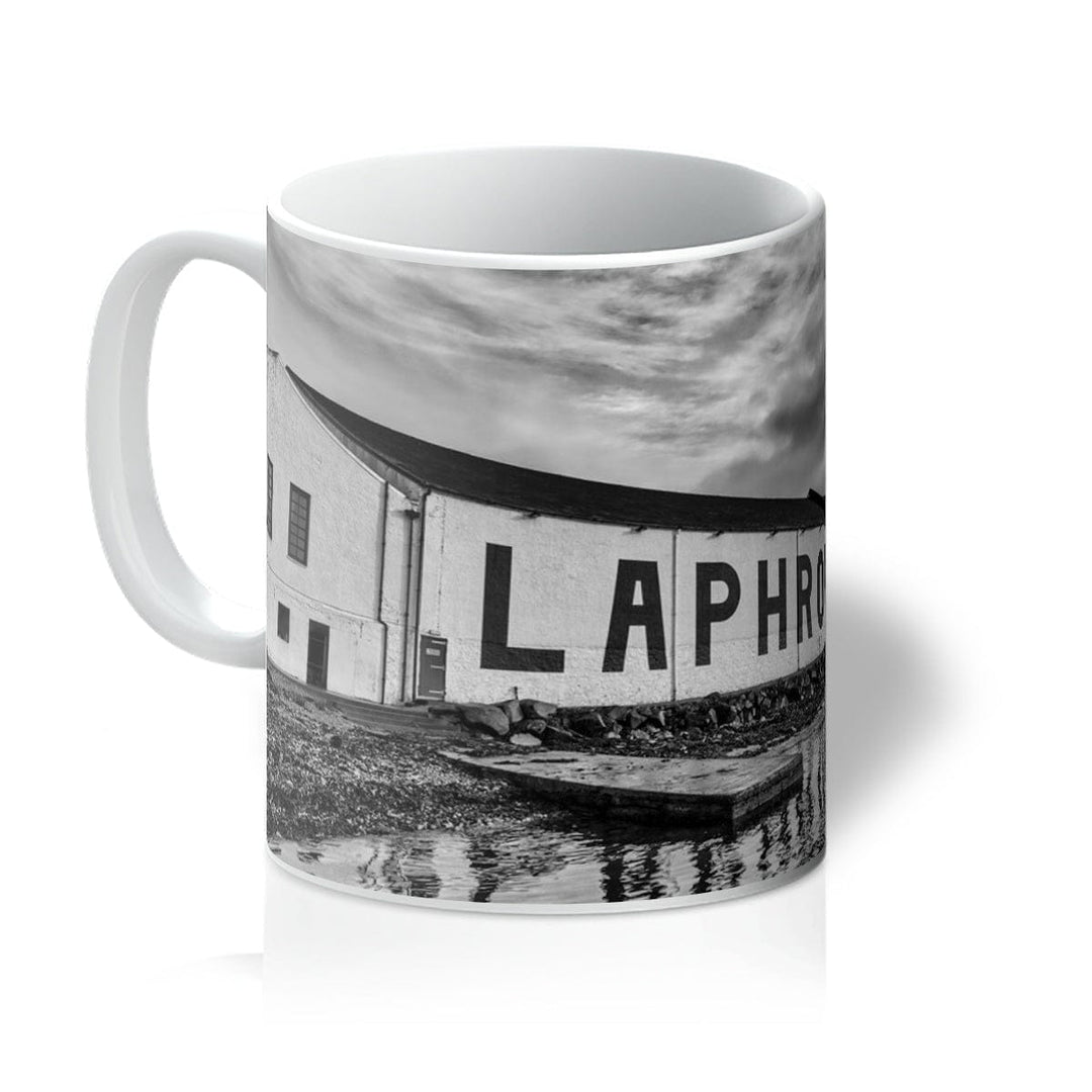 Laphroaig Distillery Islay Black and White Mug 11oz / White by Wandering Spirits Global