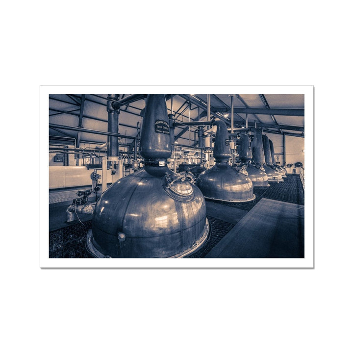 Spirit and Wash Stills Laphroaig Distillery Purple Toned Hahnemühle Photo Rag Print 18"x12" by Wandering Spirits Global
