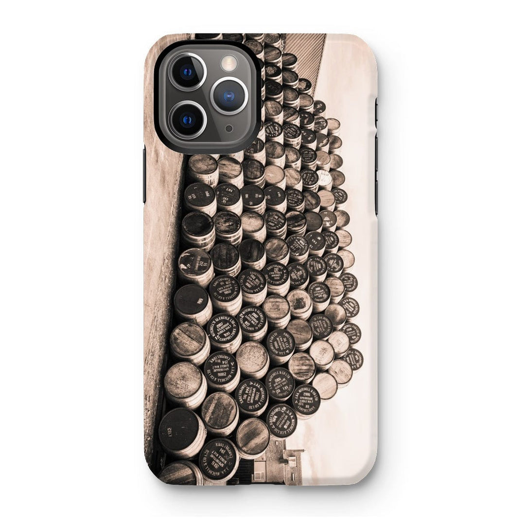 Empty Glengyle Casks Sepia Toned Tough Phone Case iPhone 11 Pro / Gloss by Wandering Spirits Global