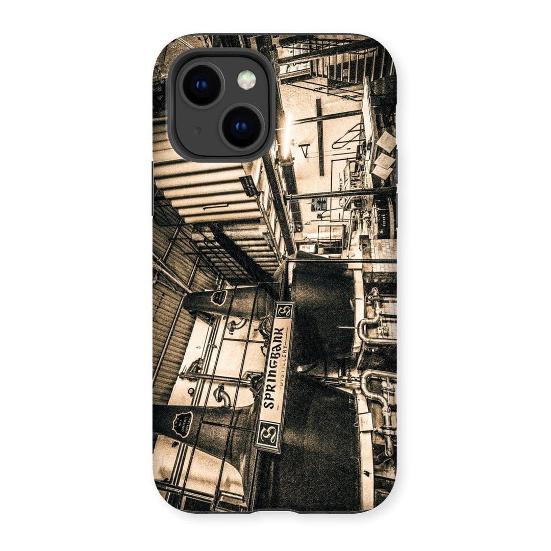 Springbank Distillery Black and White Tough Phone Case iPhone 14 / Gloss by Wandering Spirits Global