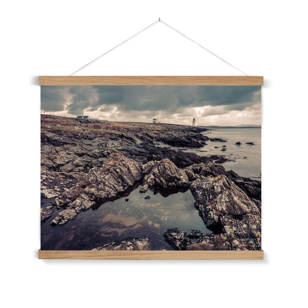 Loch Indaal Islay Winter Fine Art Print with Hanger 24"x18" / Natural Frame by Wandering Spirits Global