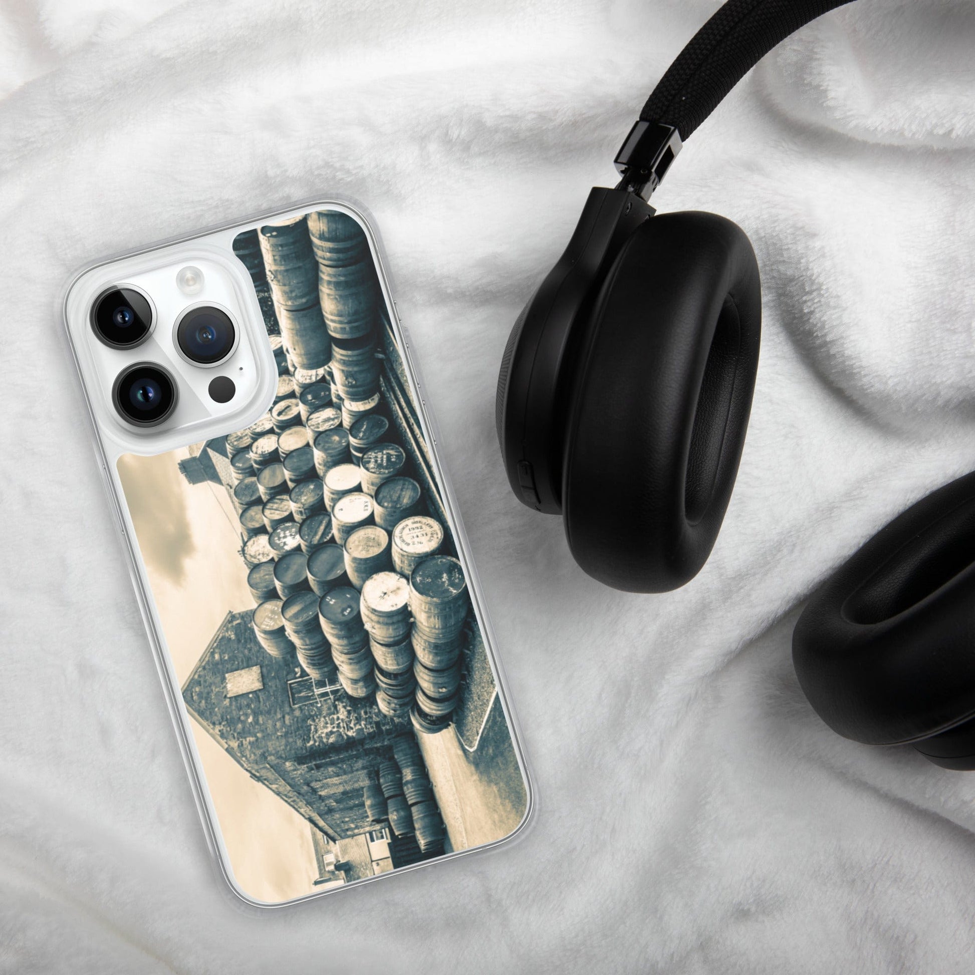 Empty Casks Glengyle Golden Toned iPhone Case by Wandering Spirits Global