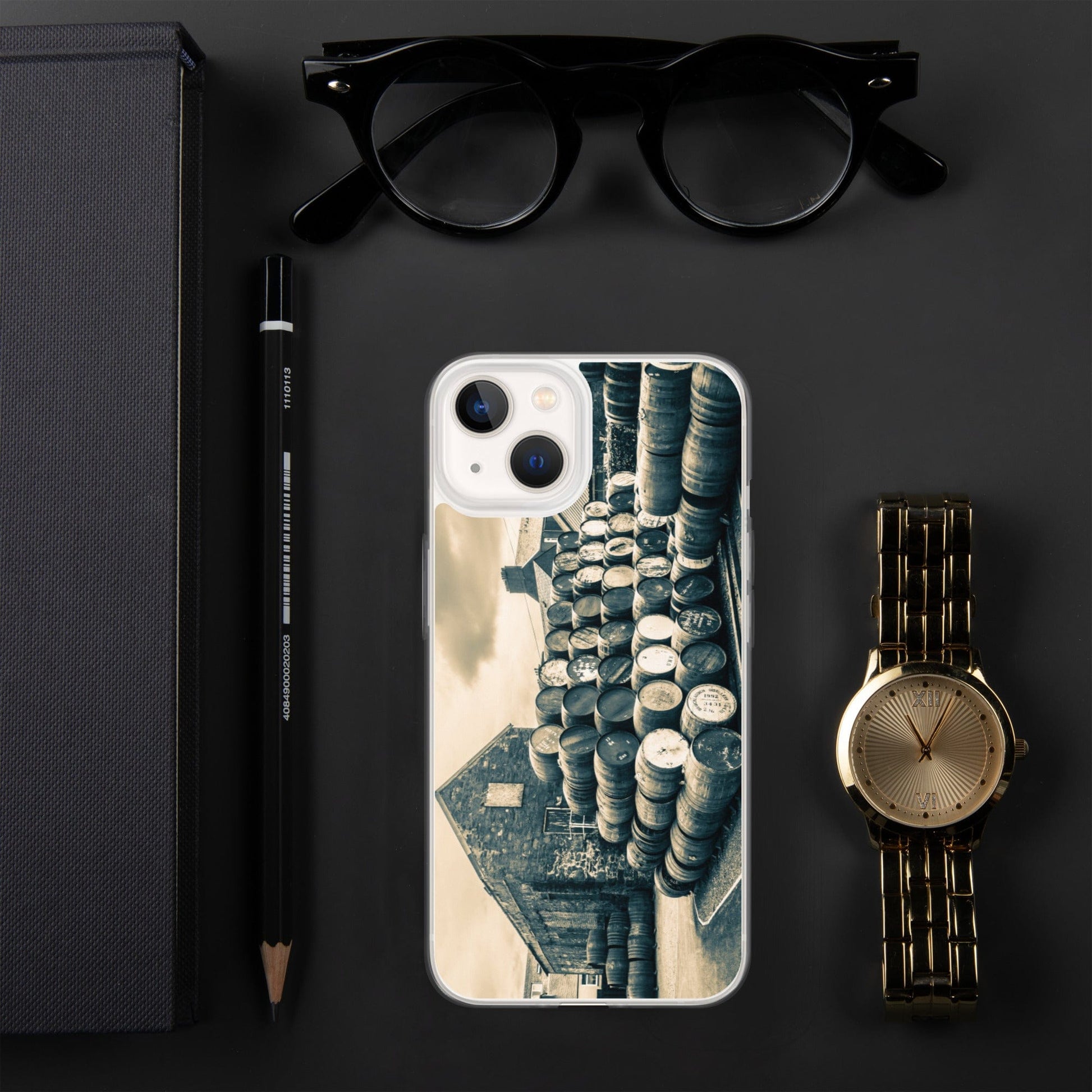 Empty Casks Glengyle Golden Toned iPhone Case iPhone 13 by Wandering Spirits Global