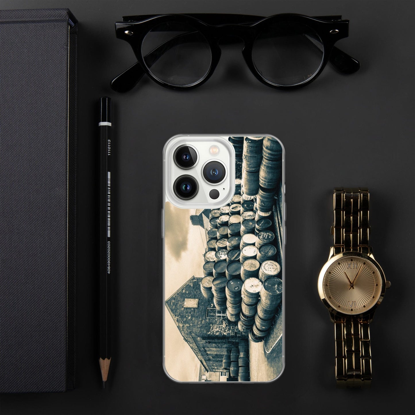 Empty Casks Glengyle Golden Toned iPhone Case iPhone 13 Pro by Wandering Spirits Global