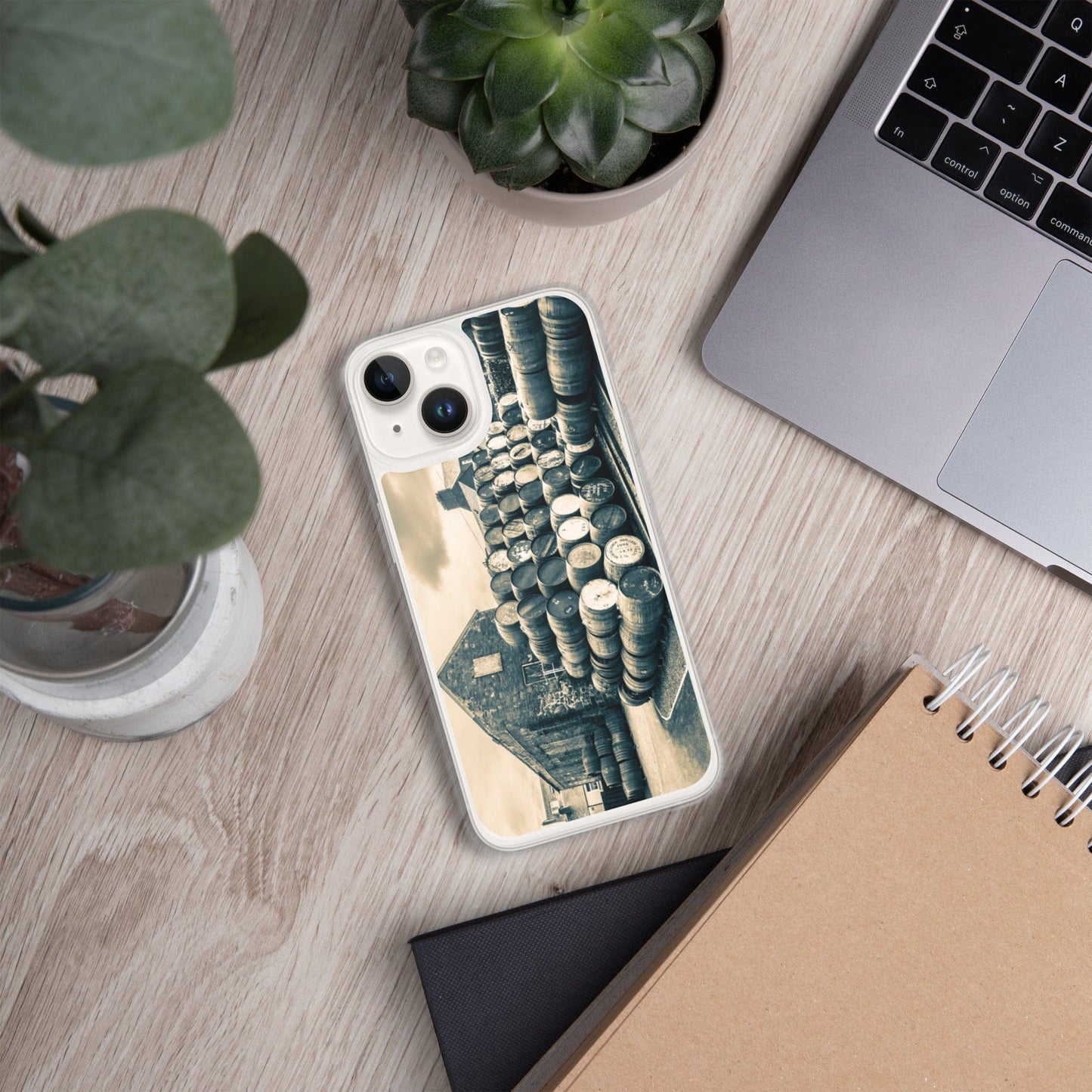 Empty Casks Glengyle Golden Toned iPhone Case iPhone 14 by Wandering Spirits Global