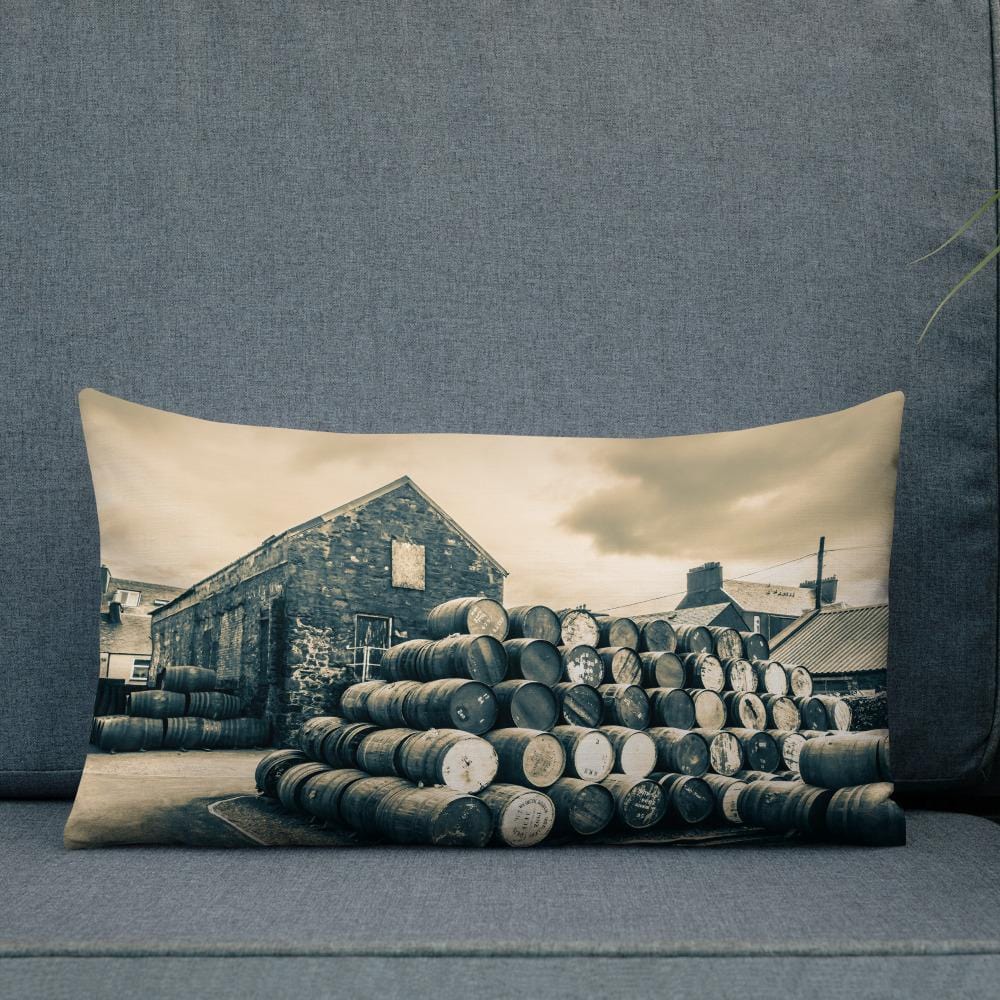 Empty Casks Glengyle Golden Toned Premium Pillow by Wandering Spirits Global