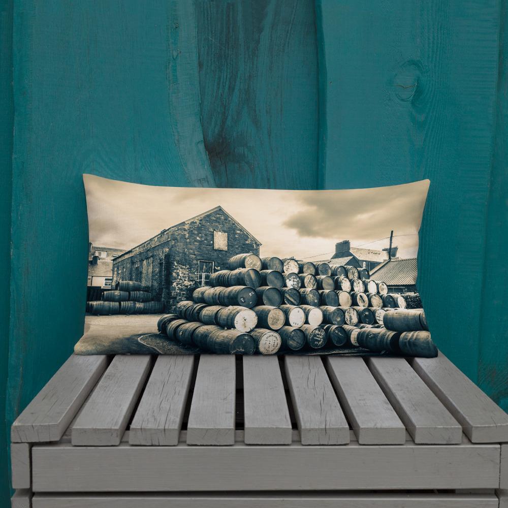 Empty Casks Glengyle Golden Toned Premium Pillow by Wandering Spirits Global