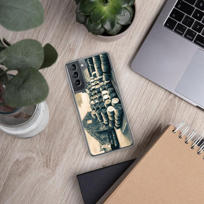 Samsung Galaxy S21 Empty Casks Glengyle Golden Toned Samsung Case by Wandering Spirits Global