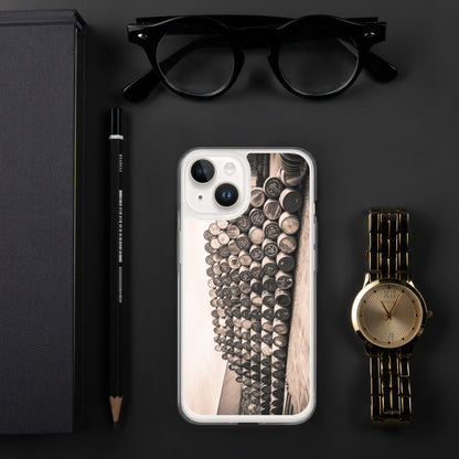 Empty Glengyle Casks Sepia Toned iPhone Case by Wandering Spirits Global