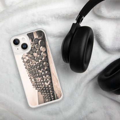 Empty Glengyle Casks Sepia Toned iPhone Case by Wandering Spirits Global