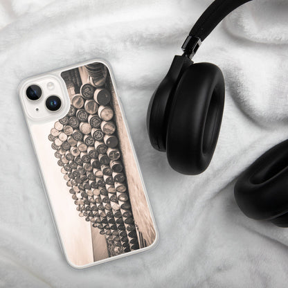 Empty Glengyle Casks Sepia Toned iPhone Case by Wandering Spirits Global