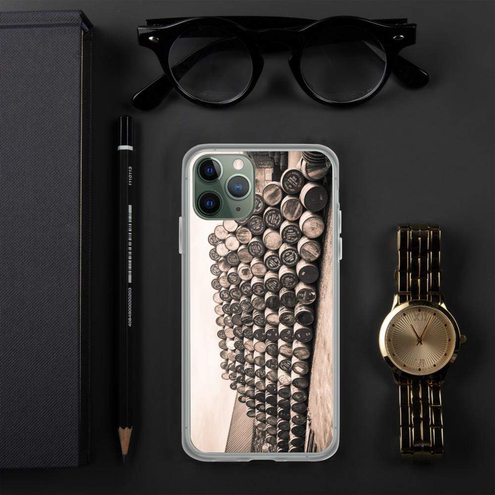 iPhone 11 Pro Empty Glengyle Casks Sepia Toned iPhone Case by Wandering Spirits Global