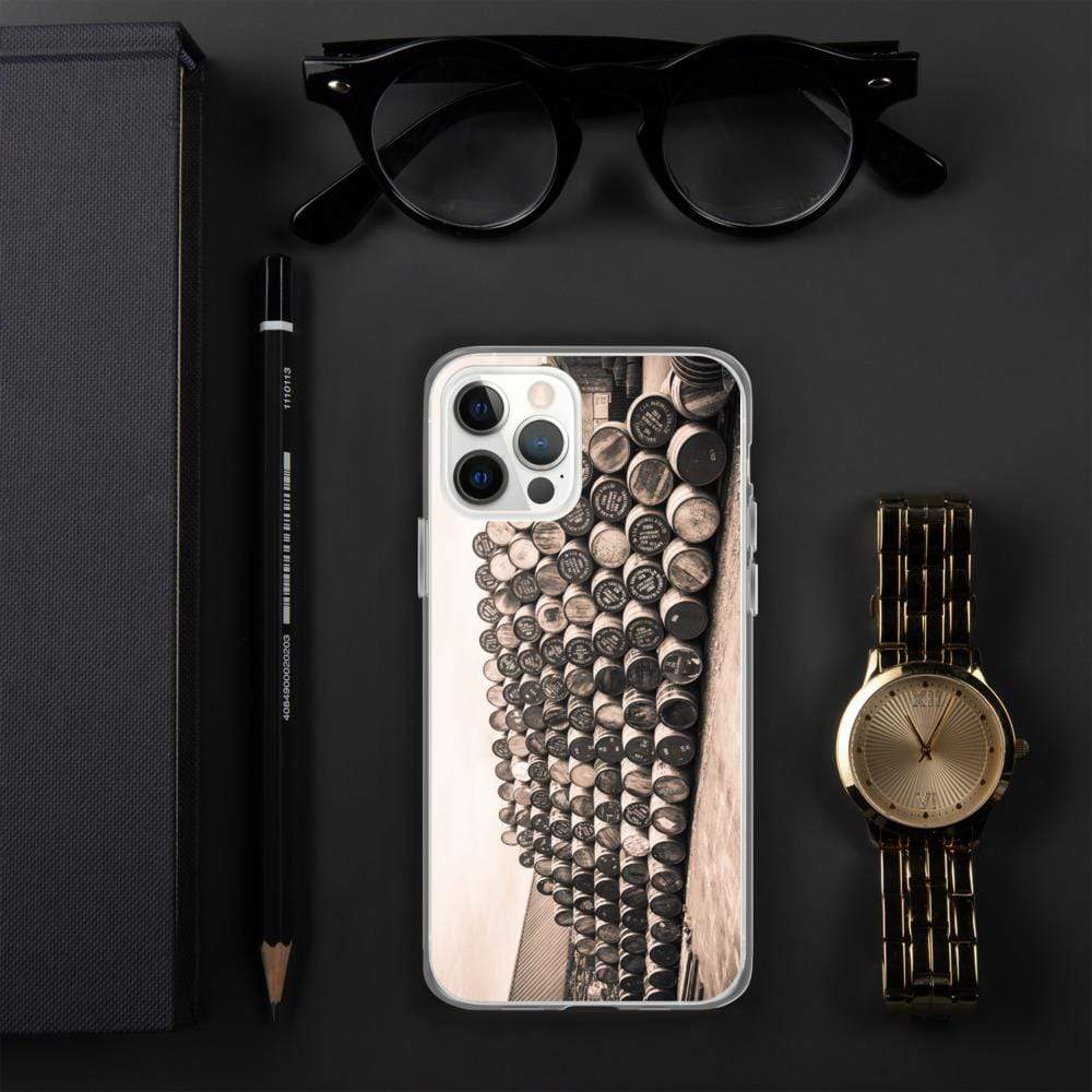 iPhone 12 Pro Empty Glengyle Casks Sepia Toned iPhone Case by Wandering Spirits Global