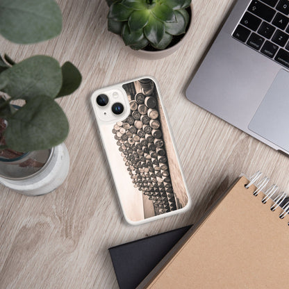Empty Glengyle Casks Sepia Toned iPhone Case iPhone 14 by Wandering Spirits Global