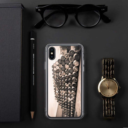iPhone X/XS Empty Glengyle Casks Sepia Toned iPhone Case by Wandering Spirits Global