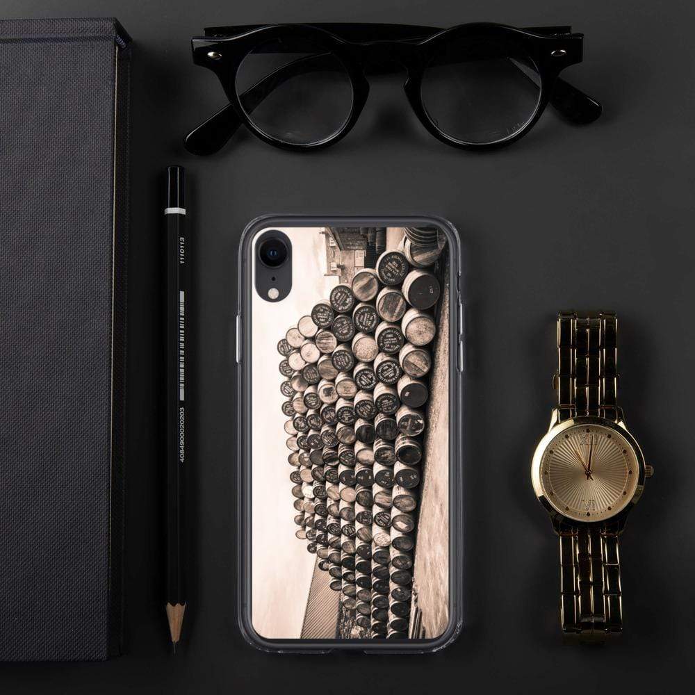 iPhone XR Empty Glengyle Casks Sepia Toned iPhone Case by Wandering Spirits Global