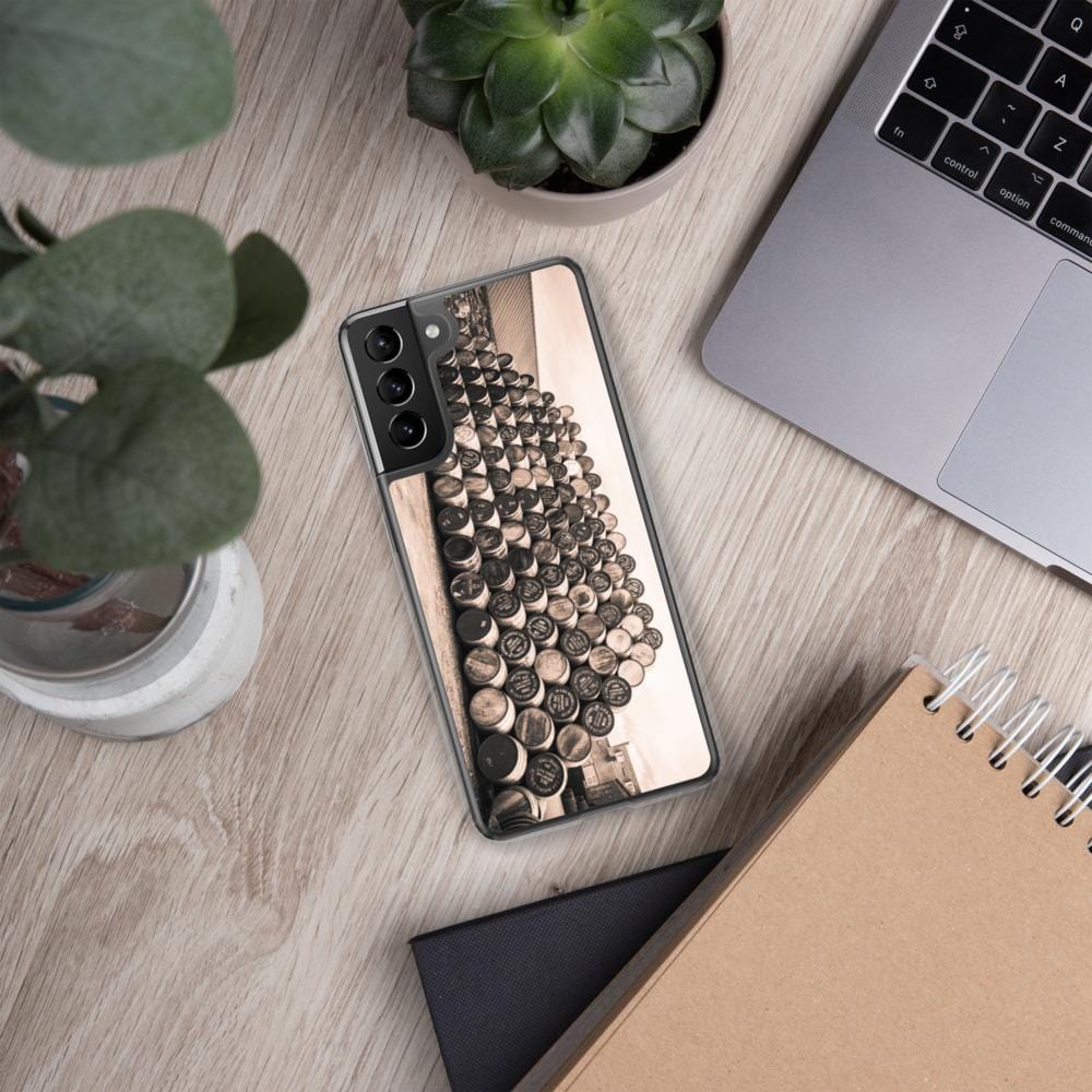 Samsung Galaxy S21 Plus Empty Glengyle Casks Sepia Toned  Samsung Case by Wandering Spirits Global