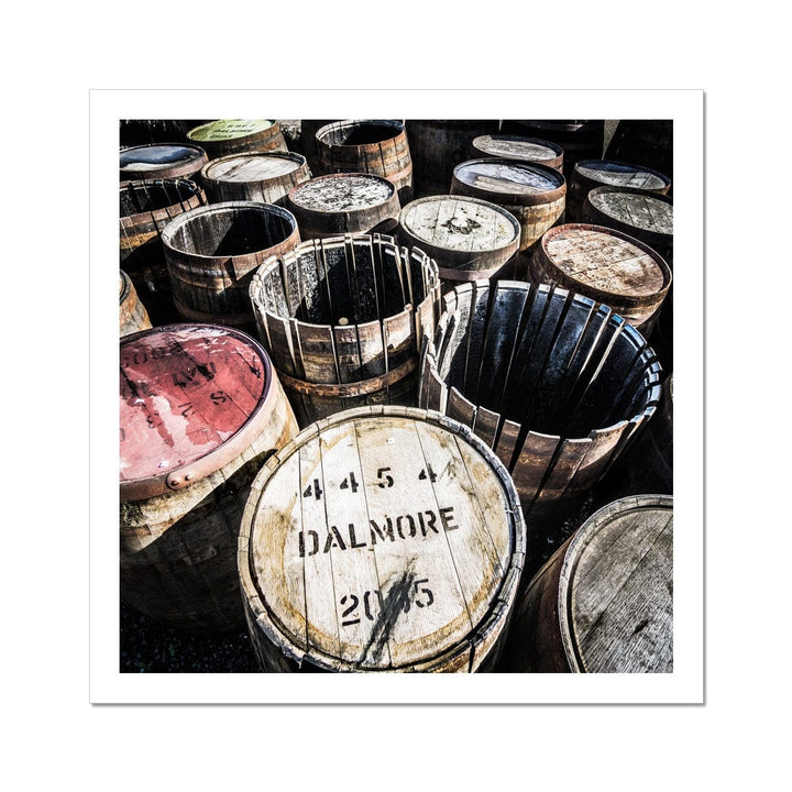 Dalmore Distillery Casks Hahnemühle Photo Rag Print 16"x16" by Wandering Spirits Global